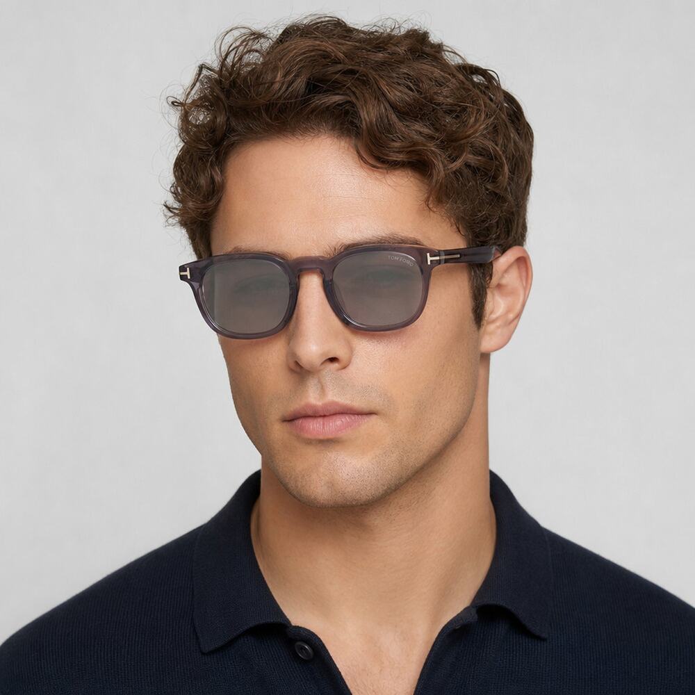 NEW Tom Ford FT1122-D 20A Shiny Grey Sunglasses authentic